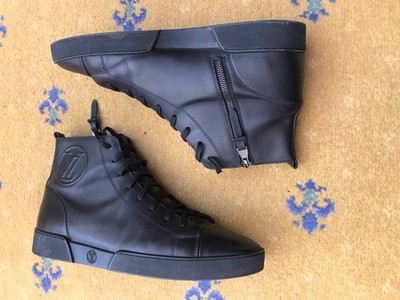 Louis Vuitton Turnschuhe Sneaker High Top Schwarz Leder Herren UK 9 US 10 EU 43