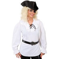 Damen Piratenhemd Weiß L/Xl 44/46 FüR Fasching Halloween Karneval KostüM