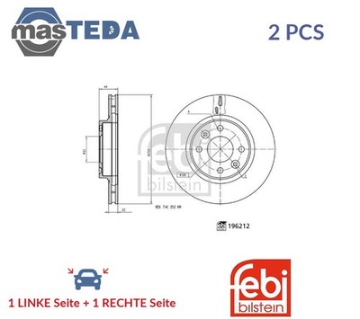 196212 BREMSSCHEIBEN SATZ VORNE FEBI BILSTEIN 2PCS NEU OE QUALITÄT