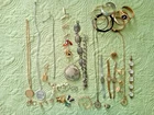 Vintage Lot Of Costume Jewelry Approx. 40 Pieces Bracelets, Watches, Pins Etc