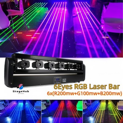 6 Eyes RGB Laser Light Dmx512 for DJ Nightclub Party 6 Eye Moving Head Lazer Bar