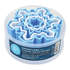 R&M International Snowflake Cookie and Biscuit Cutters, Assorted Sizes, 5-Piece