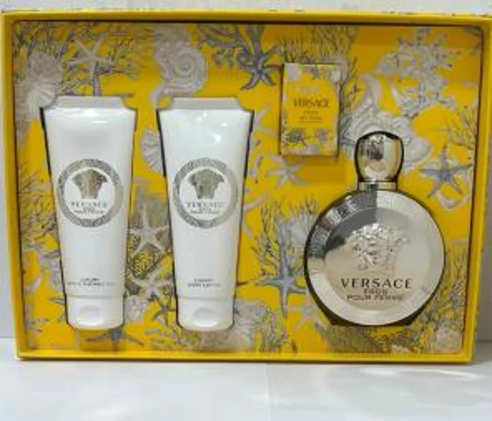 Versace Eros Pour Femme Juego de Regalo de 4 Piezas para Mujer - Perfume + Loción + Viaje Foto 3 de 3