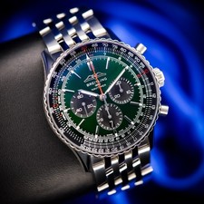 Breitling Navitimer 1 B01 Chronograph 46 AB0137241L1A1 46mm Steel Green Dial B&P 5