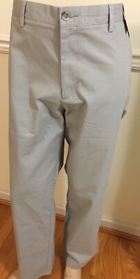 NWT Dockers Easy Khaki 4 Pocket Men GRAY GREY Flat Front Pant 38x32 Straight Fit
