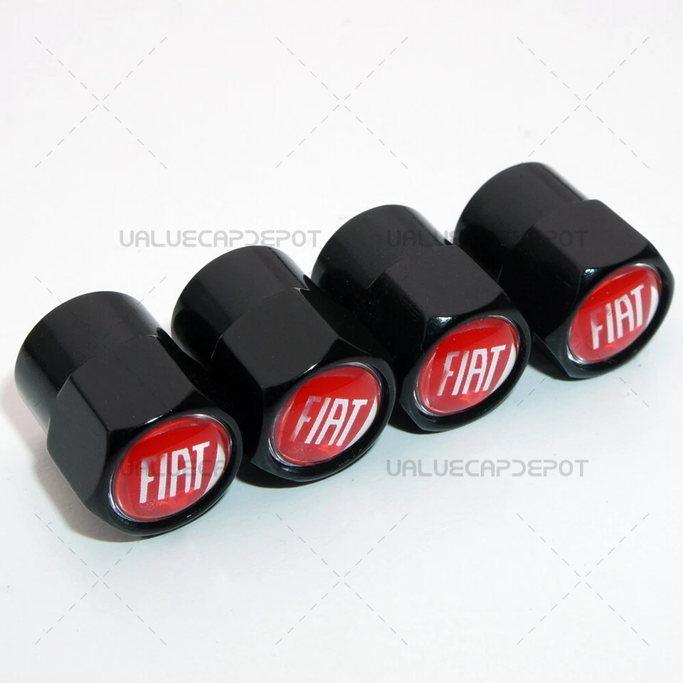 Шестигранная форма логотип Fiat эмблема колеса шины воздушные клапаны колпачки стержень пылезащитный чехол Sport - Изображение 4 из 4