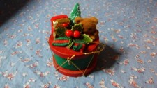 Christmas Ornament Drum with Toys  3 Inch High When Sitting