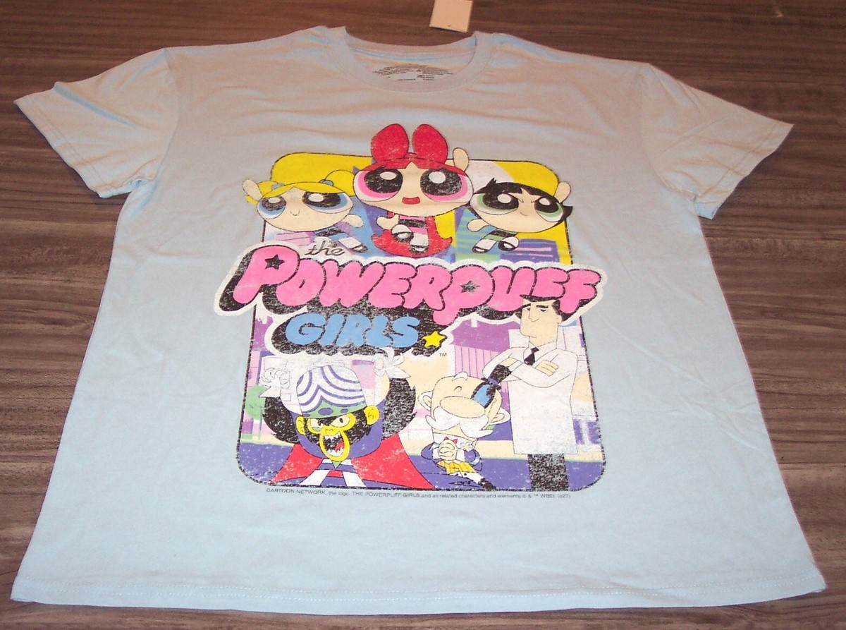 Vintage Style THE POWERPUFF GIRLS Cartoon Network T-Shirt MENS