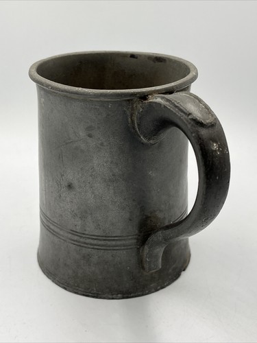 SCARSA TAZZA IN PELTRO INGLESE 19C - Fereday & Sons of London - Foto 8 di 13
