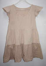 Shein Tiered Tent Tunic Dress Womans Sz L Beige Tan