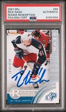 Rick Nash RC 2001 SPx Rookie Redemption Signed Auto #R9 PSA/DNA Authentic