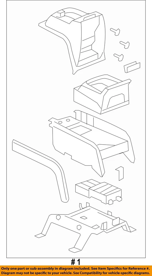 Consola central inferior delantera usada se adapta a: Cadillac Escalade 2013 piso sin híbrido con Foto 4 de 4