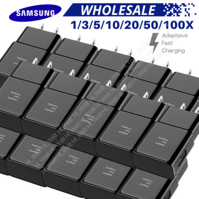 Adaptive Fast USB Wall Charger Power Adapter Lot For Samsung S22 S21 S9 US Block