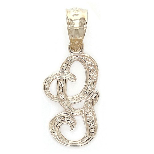 14k Yellow or White Gold Initial Letter I Alphabet A-Z Charm Pendant - Picture 66 of 256