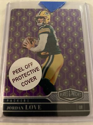 2023 Plates & Patches Jordan Love Vector Metal #10/35 Jersey Number Packers