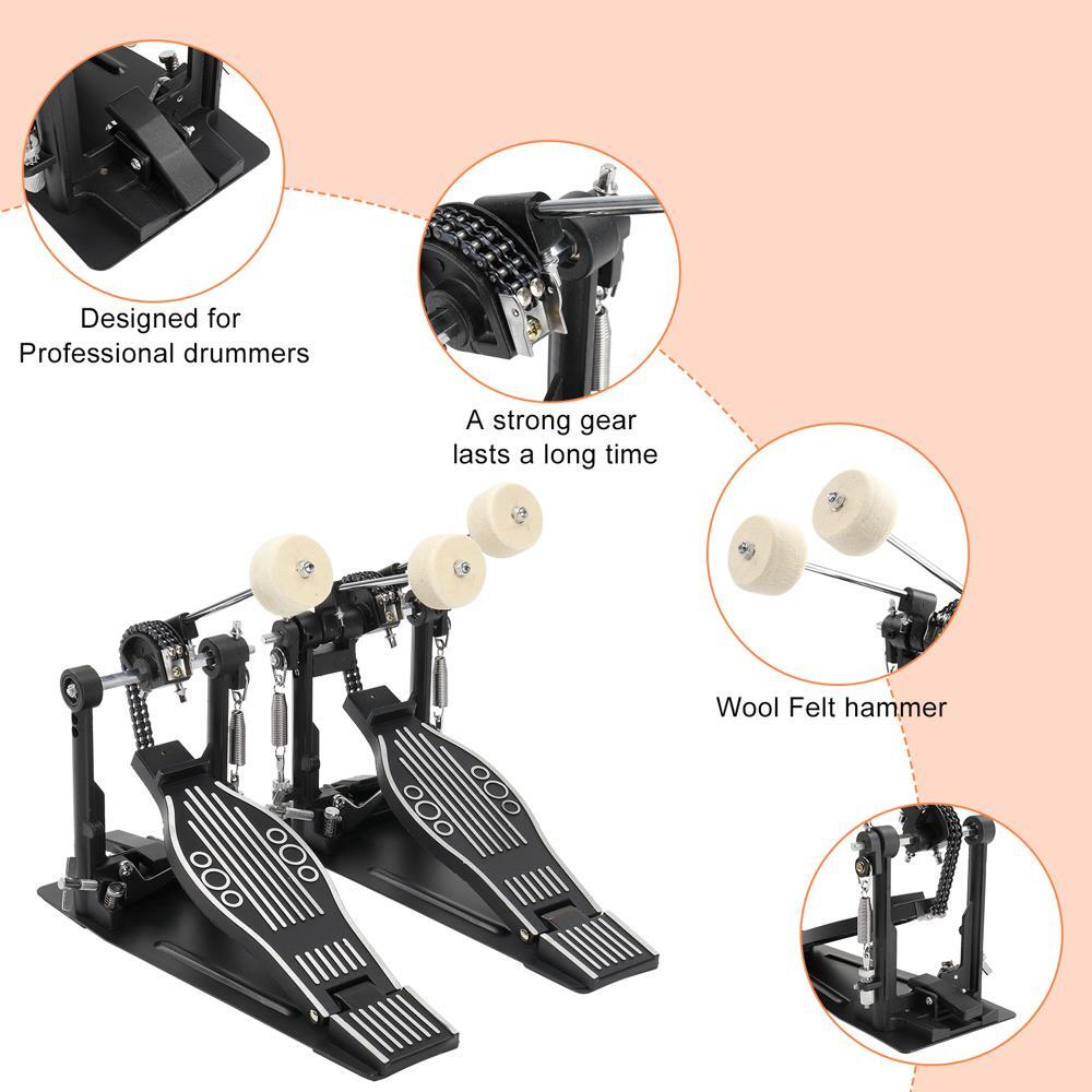Double Kick Drum Pedal Professional Double Bass Drum Pedal eBay