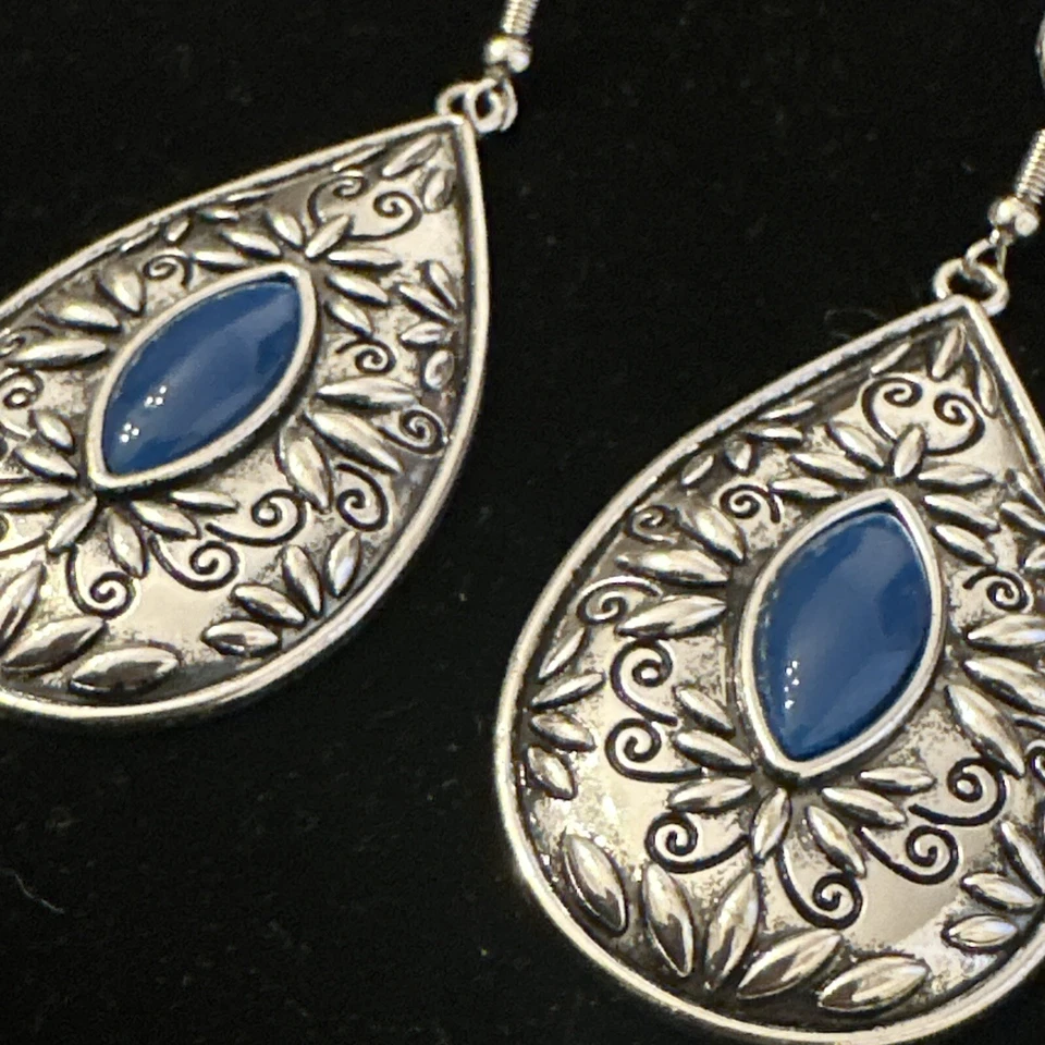 Brincos leves J CREW azul lápis prata lágrima NOVO LANCE 4 CARIDADE❤️305 - Imagem 2 de 4