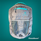 Volkano Backpack Grey Aqua (Teal) 15.6" Laptop Compartment Padded Back