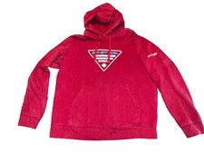 Columbia Hoodie Mens Large Red PFG Performance Fishing Gear Outdoor