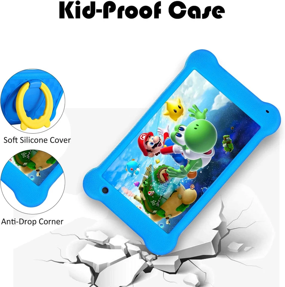 7 ZOLL KINDER TABLET WLAN WIFI FULL HD 2X KAMERA ANDROID LERN SPIELE JUNGE X66 - Bild 4 von 4