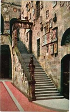 Scala del Cortile del Bargello Florence Italy Postcard