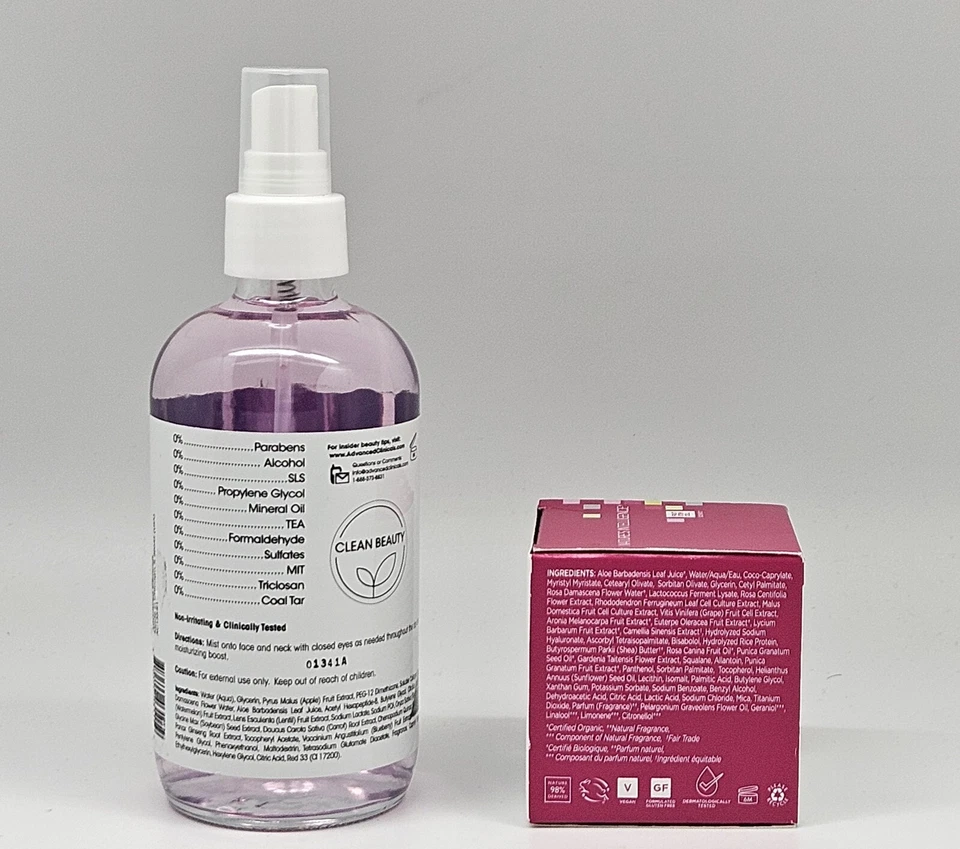 安达洛玫瑰强化晚霜 X 敏感肌肤 + 胶原蛋白和玫瑰水喷雾 — 第 2/4 张图片