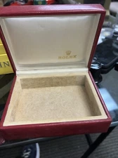 Genuine Vintage Rolex Watch Box 14.00.02 Red Leather Wood Authentic #B8