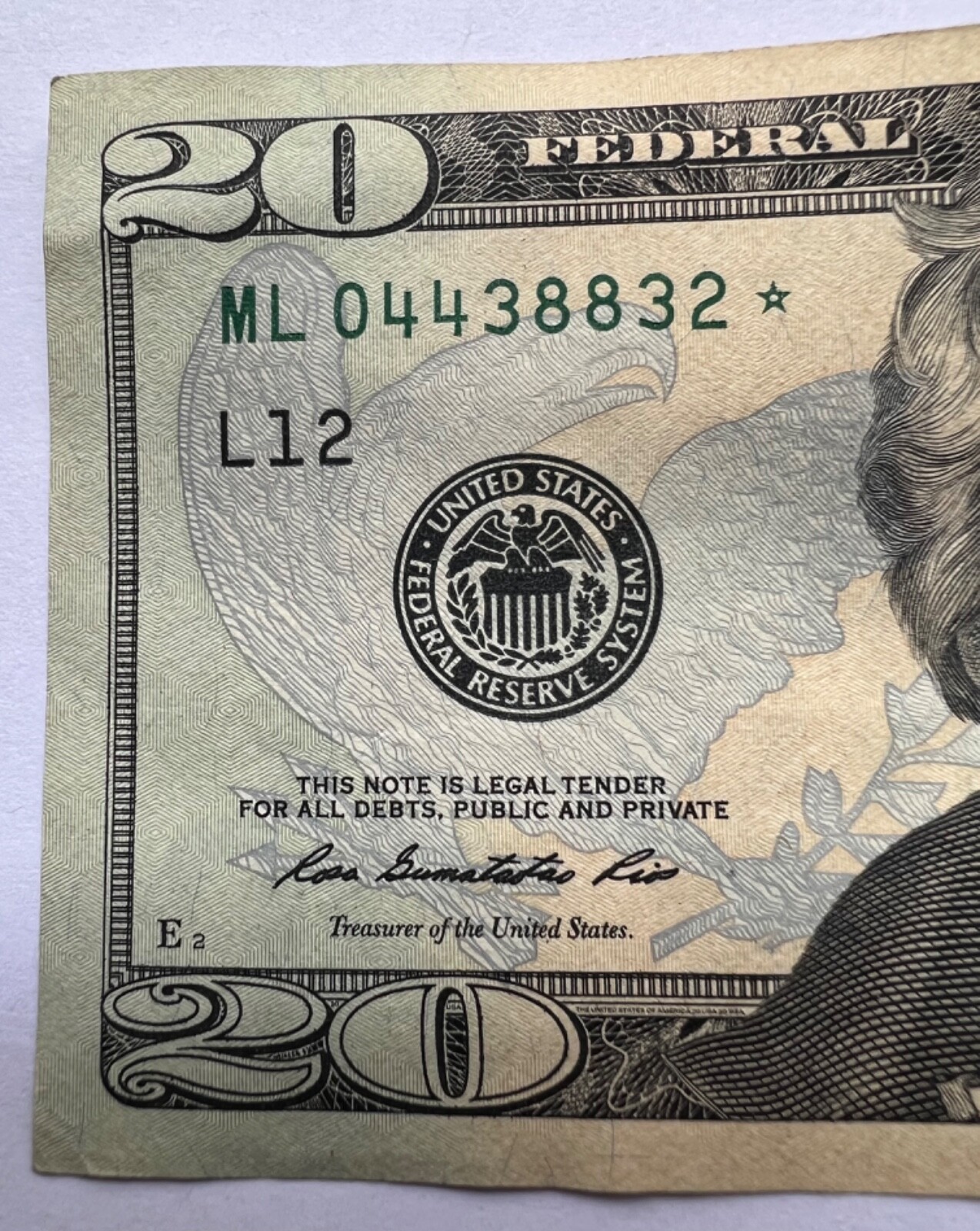 Lrn/Twenty Dollar Bill With A Star.Html - gi306xu