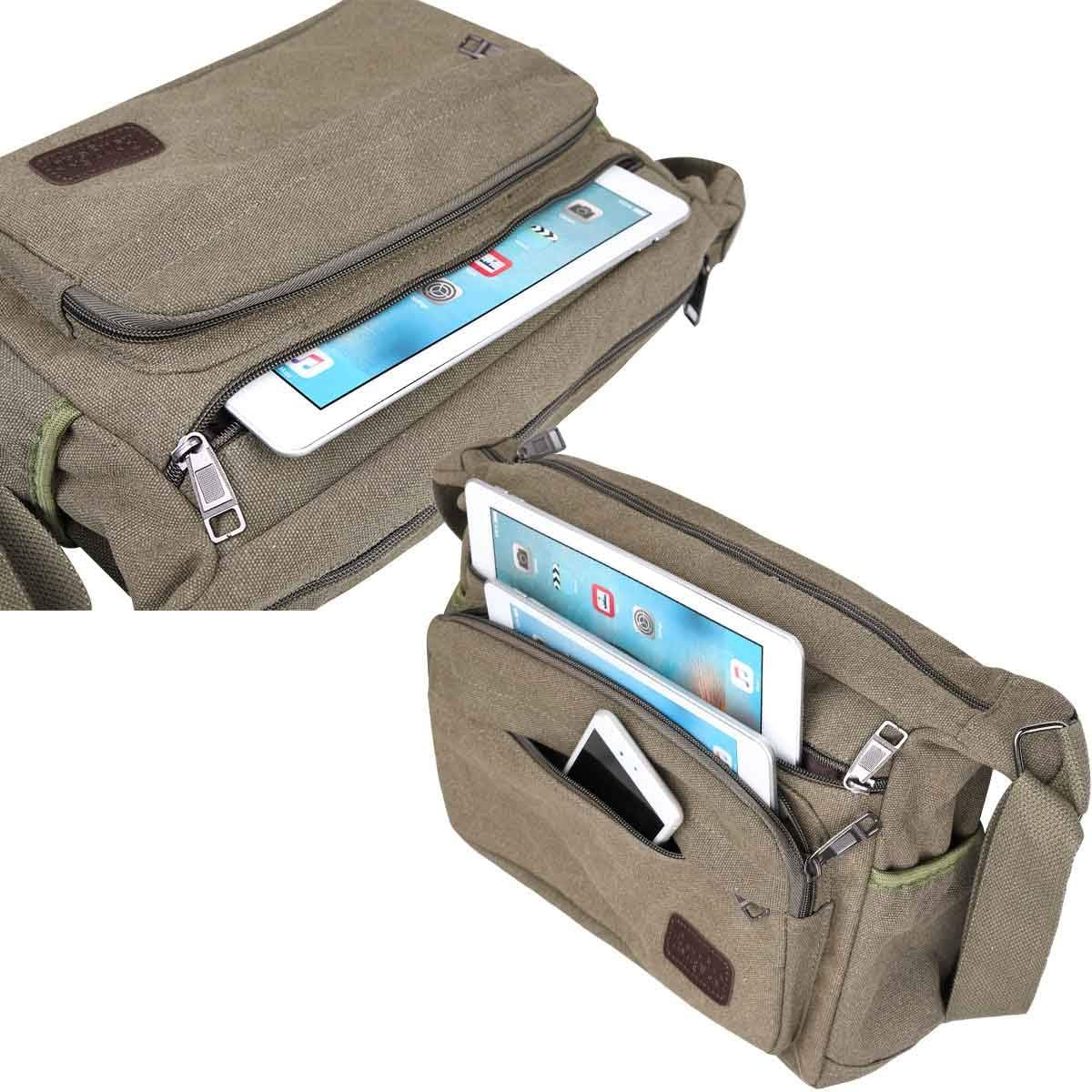 JAKAGO Waterproof Messenger Shoulder Bag,Multi Pockets Canvas Crossbody Bag for eBay