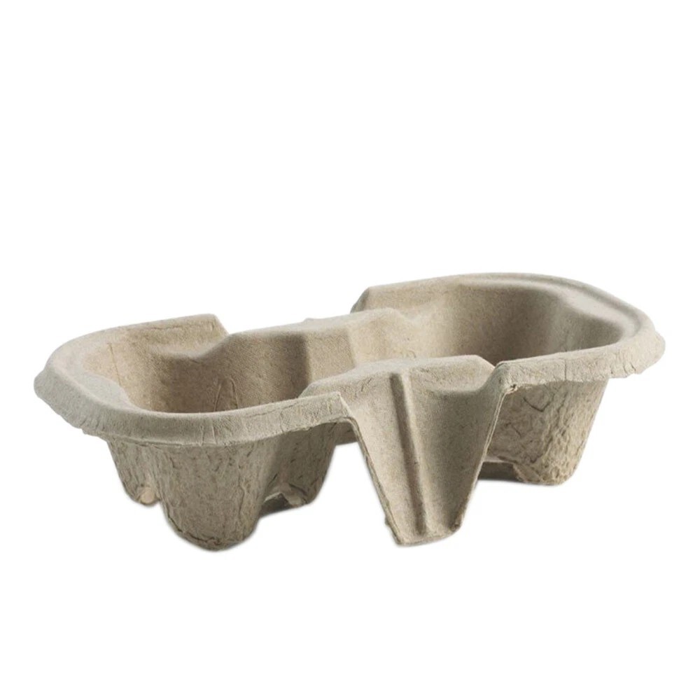 2 Cup Carry Trays Takeaway Carrier Cardboard Tea Coffee Cup Holders Pack of 100