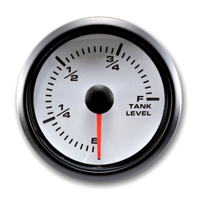 MGS 52mm 2-1/16'' Electrical Tank Level Gauge 10-180 ohms White & Amber LED