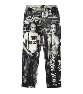 RARE Supreme x Jean Paul Gaultier JPG Punk F Racism Denim