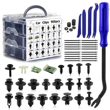 960PCS Bumper Clips Retainer Auto Car Plastic Rivets Fastener Fender Push Pins