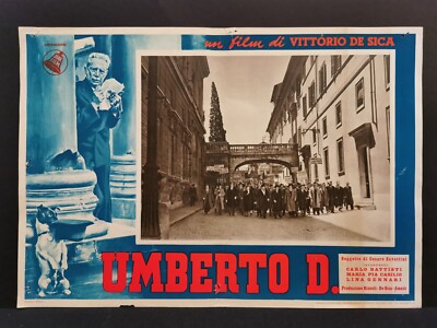UMBERTO D. fotobusta poster Vittorio De Sica Neorealismo Manifestazione Q74