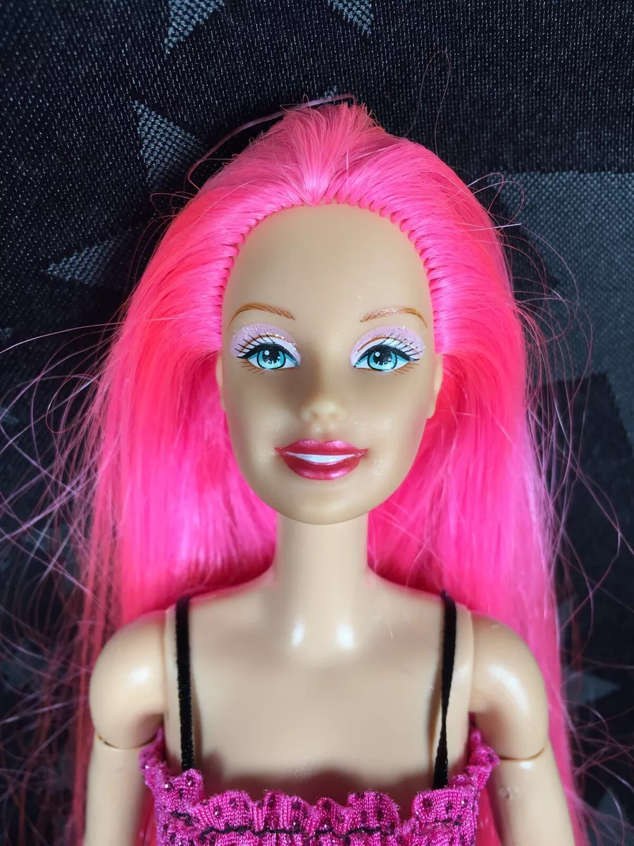 Barbie Hybrid OOAK Mermaid Fantasy Pink Hair Head On Made To Move