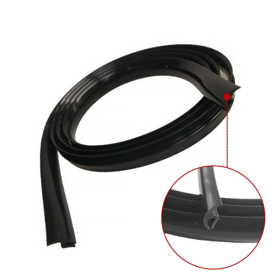 1.8M Car Seal Under Front Windshield Panel Sealed Trim Moulding Strip Kit Rubber - Image 3 of 4