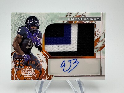 2024 Trinity Football EMANI BAILEY Bronze Rookie Patch Auto /99 RPA #PAEB2