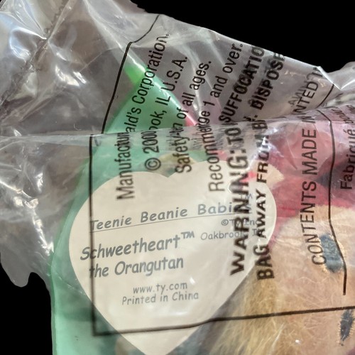ty beanie babies mcdonalds schweetheart orangutan NEW SEALED package - Picture 4 of 7