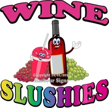 Wine Slushies DECAL (Choose Your Size) Concession Food Truck Vinyl Sticker