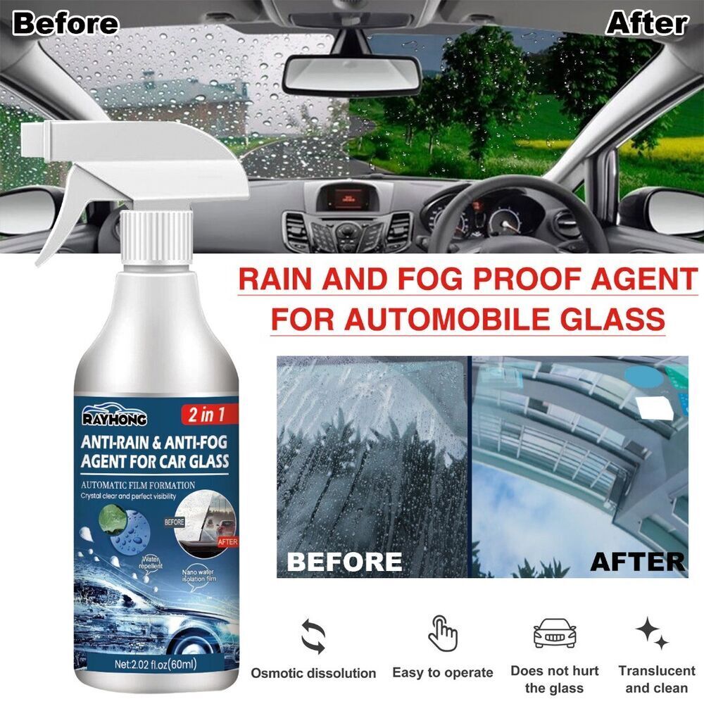 Car Glass Waterproof Coating Agent Anti-rain Anti-Fog Rain Repellent Spray  60ml