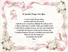 A Special Prayer For You Personalized Poem Gift #4 (For Aunt thru Granddaughter)