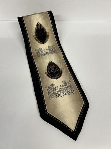 Corbata de Colección Forte 100% Seda Grand Jour Paris Shield Multicolor Usada en Excelente Condición - Imagen 1 de 8