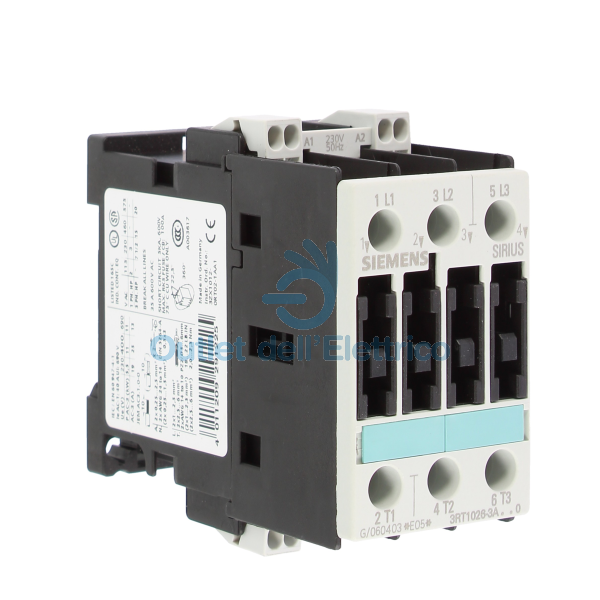 SIEMENS 3RT10263AP00 CONTATTORE S0 11KW 230V 50HZ CAGE CLAMP