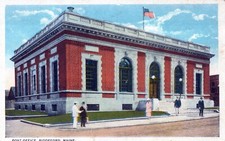 Post Office Biddeford Maine Postcard
