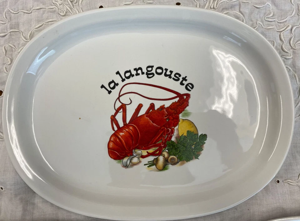 Revol Plates Made In France Lobster Crab Seafood Plates le crabe la langouste - Image 2 of 4