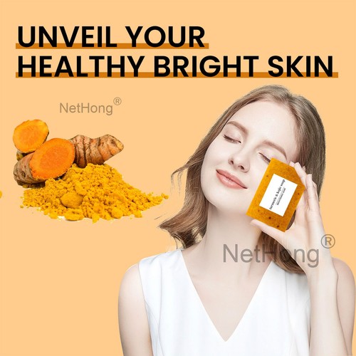 3pcs Turmeric Soap Skin Whitening Dark Spots Lightening Acne Brightening Tumeric - Picture 13 of 13