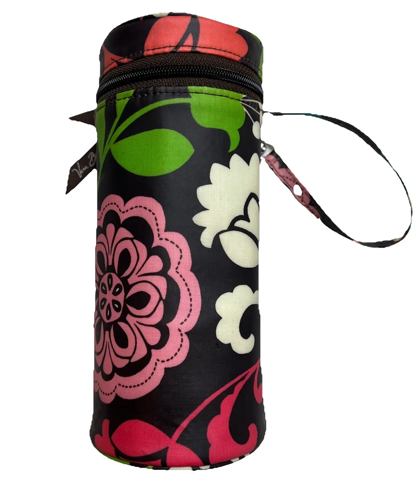 Carrito de biberón aislado Vera Bradley y biberón de agua patrón marrón Lola Foto 3 de 4