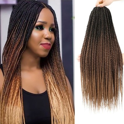 Crochet Box Braids 18 Inch 8 Packs Ombre Goddess Box Braids Crochet Hair Preloop