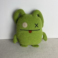 Original Ugly Dolls OX Plush Pillow 10 Green Monster Bunny 2004. Faded Tush Tag
