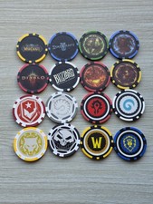 Blizzard Blizzcon Poker Chip Coin Lot 16 Set World Of Warcraft Starcraft Diablo